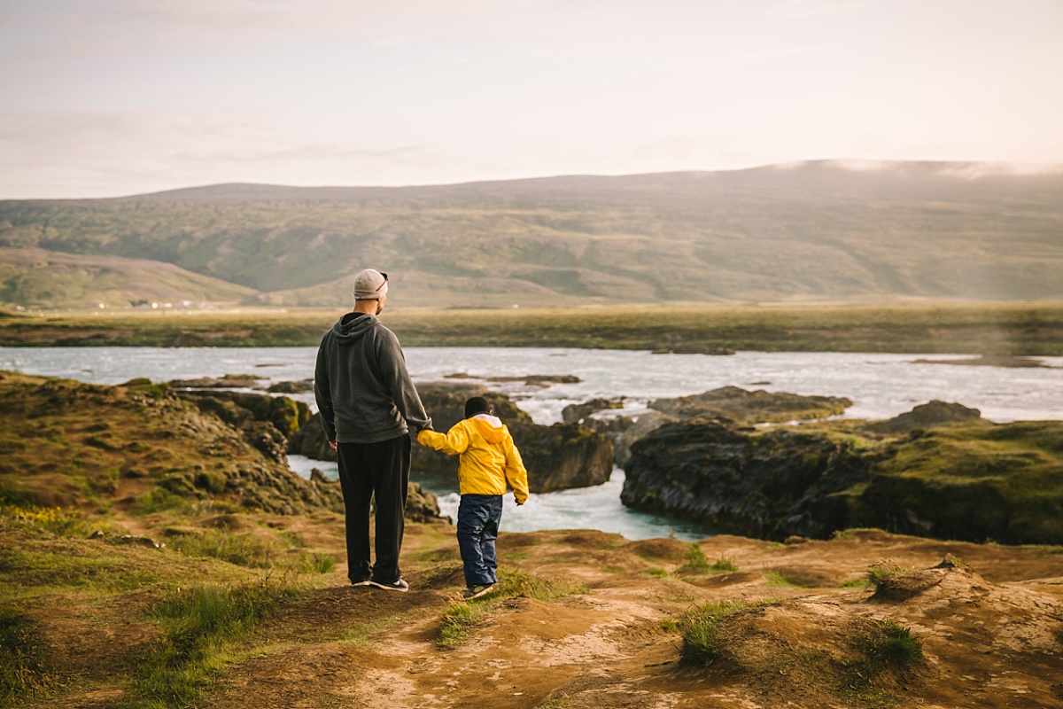 John Hadeed with son in Iceland