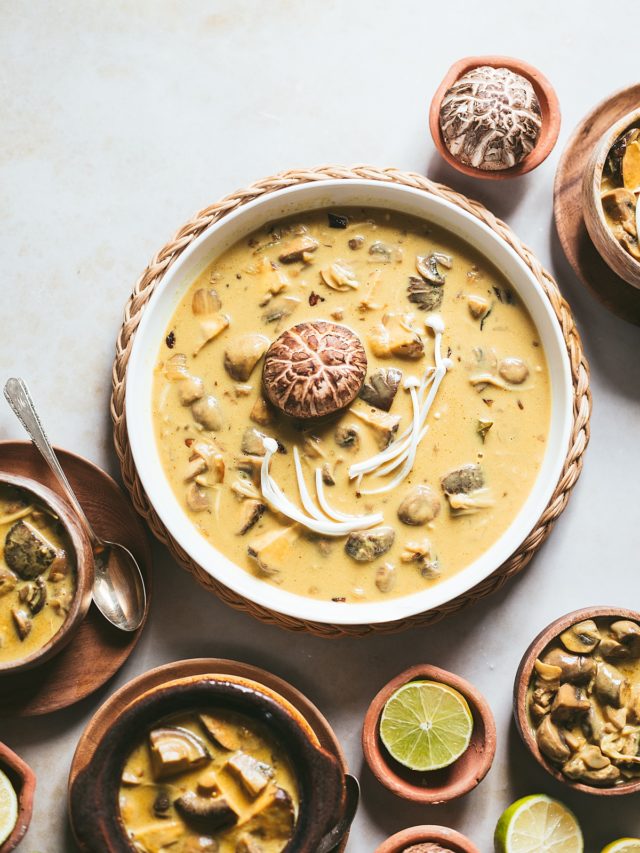 Quick Vegan Mushroom Curry With Coconut Milk Kodava Komme Curry The